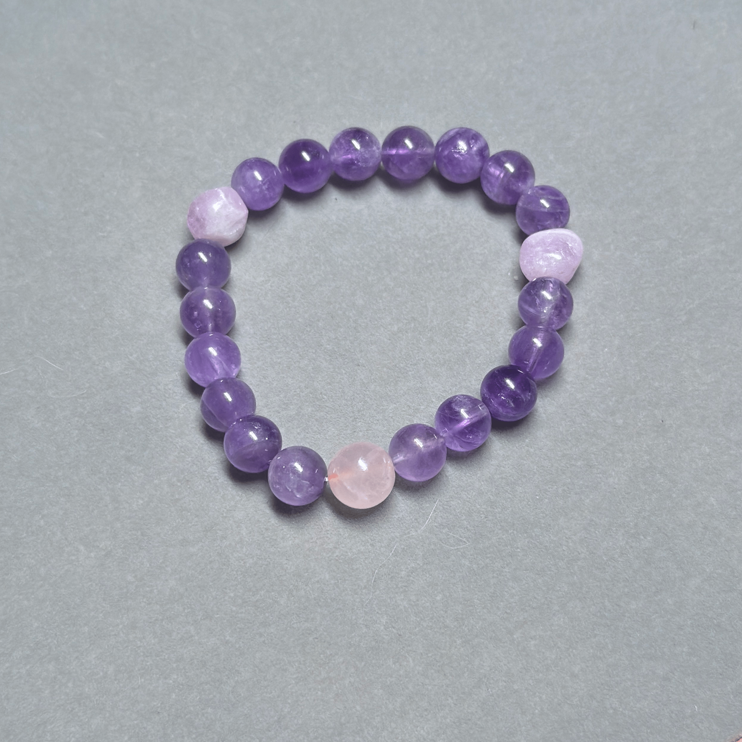 Amethyst & Rose Quartz Bracelet - knjyshop