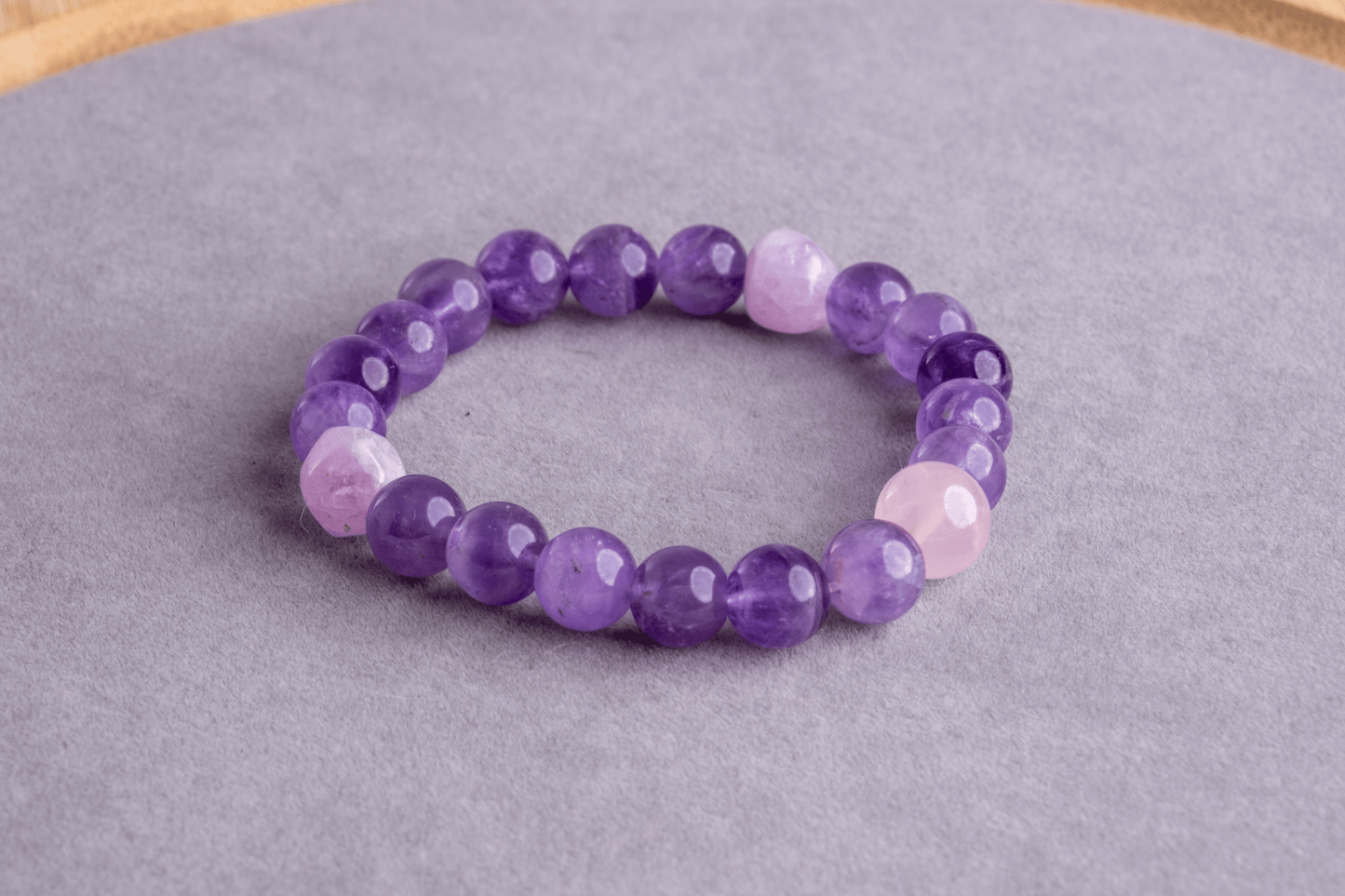 Amethyst & Rose Quartz Bracelet - knjyshop