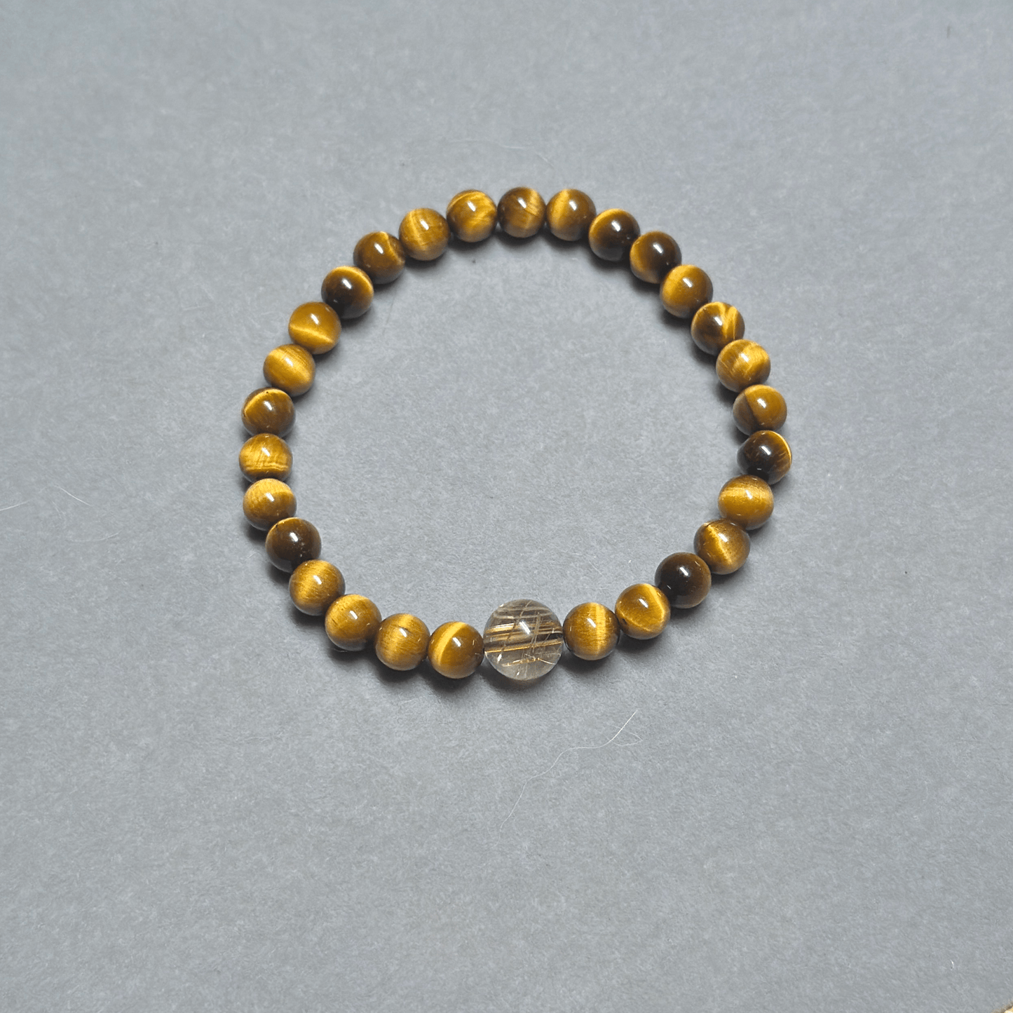 Tiger's Eye & Rutilated Quartz Bracelet - knjyshop