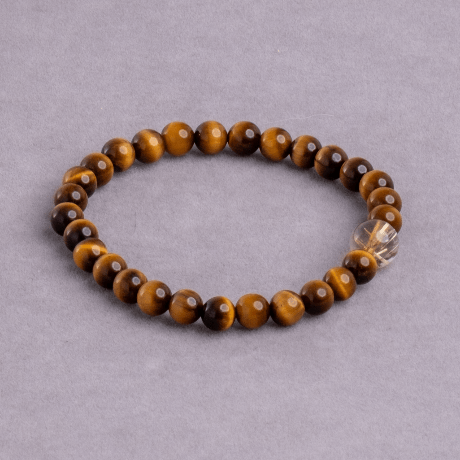 Tiger's Eye & Rutilated Quartz Bracelet - knjyshop